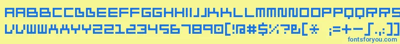 Czcionka Ivorg ffy – niebieskie czcionki na żółtym tle