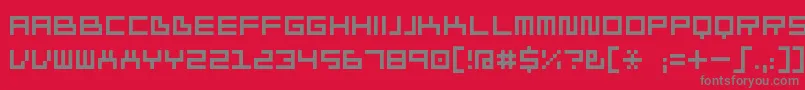 フォントIvorg ffy – 赤い背景に灰色の文字