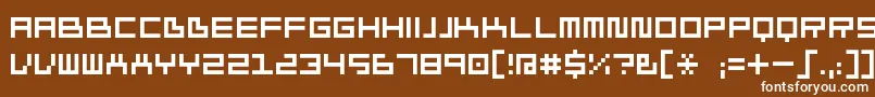 フォントIvorg ffy – 茶色の背景に白い文字