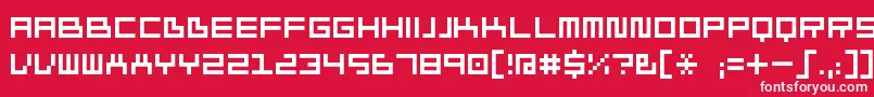 フォントIvorg ffy – 赤い背景に白い文字