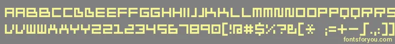 Ivorg ffy Font – Yellow Fonts on Gray Background