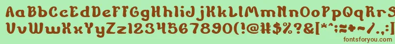 ChildrenStories Font – Brown Fonts on Green Background