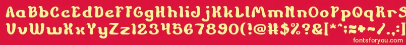 ChildrenStories Font – Yellow Fonts on Red Background