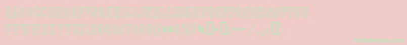 IntramuralOutlineJl Font – Green Fonts on Pink Background