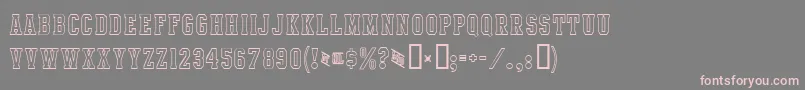 IntramuralOutlineJl Font – Pink Fonts on Gray Background