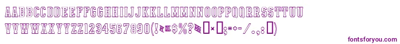 IntramuralOutlineJl Font – Purple Fonts on White Background