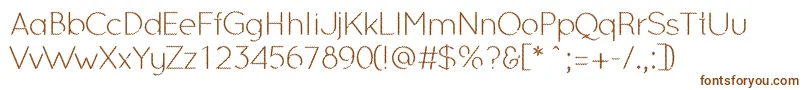 OcieLight Font – Brown Fonts on White Background