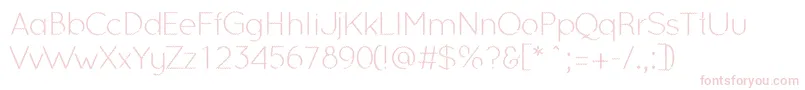 OcieLight Font – Pink Fonts on White Background