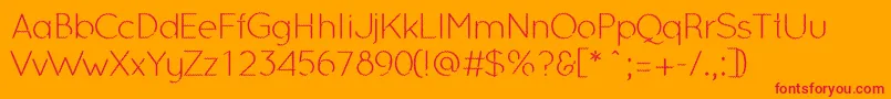 OcieLight Font – Red Fonts on Orange Background