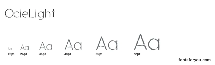 OcieLight Font Sizes