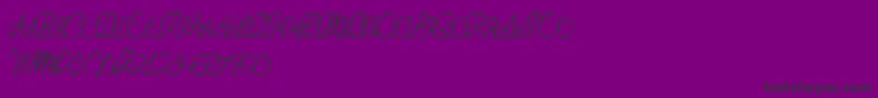 Flashdance Font – Black Fonts on Purple Background