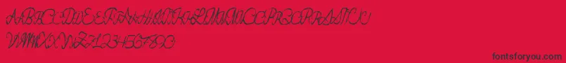 Flashdance Font – Black Fonts on Red Background