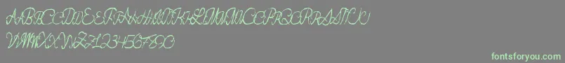 Flashdance Font – Green Fonts on Gray Background