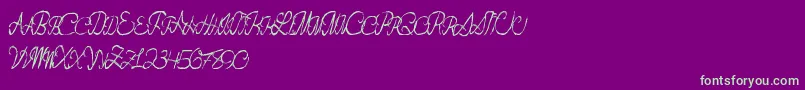 Flashdance Font – Green Fonts on Purple Background