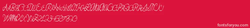 Flashdance Font – Pink Fonts on Red Background