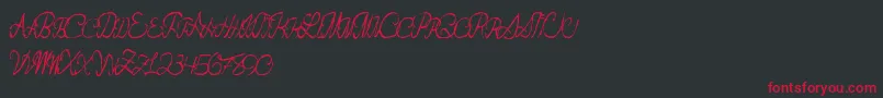Flashdance Font – Red Fonts on Black Background