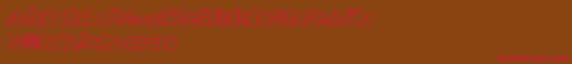 Flashdance Font – Red Fonts on Brown Background