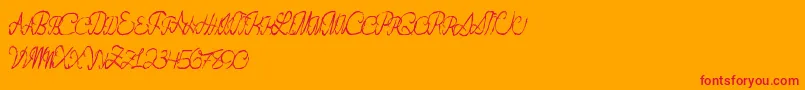 Flashdance Font – Red Fonts on Orange Background