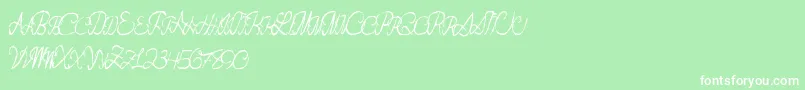 Flashdance Font – White Fonts on Green Background