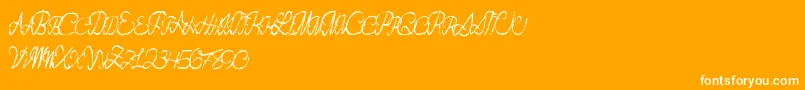 Flashdance Font – White Fonts on Orange Background
