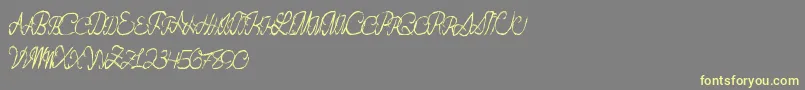 Flashdance Font – Yellow Fonts on Gray Background