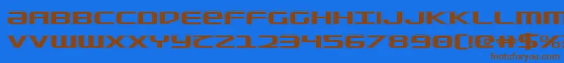 SdfCollege Font – Brown Fonts on Blue Background