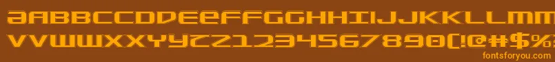 SdfCollege Font – Orange Fonts on Brown Background
