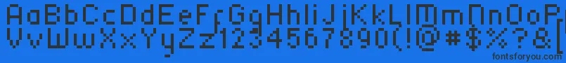 Ska75MarulCeExtended Font – Black Fonts on Blue Background