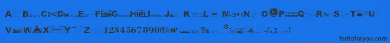 Ticksu Font – Black Fonts on Blue Background