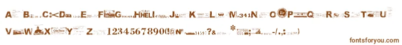 Ticksu Font – Brown Fonts on White Background