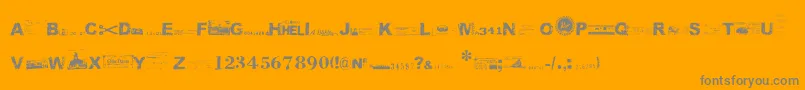 Ticksu Font – Gray Fonts on Orange Background