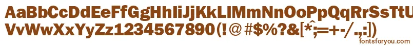 FranklingothicnewHeavyRegular Font – Brown Fonts on White Background