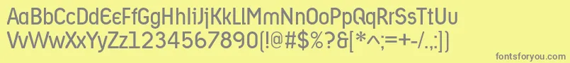 Ariergardbookc Font – Gray Fonts on Yellow Background