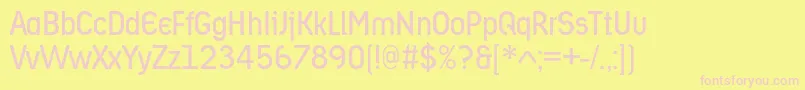 Ariergardbookc Font – Pink Fonts on Yellow Background