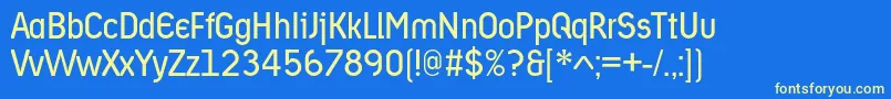 Ariergardbookc Font – Yellow Fonts on Blue Background
