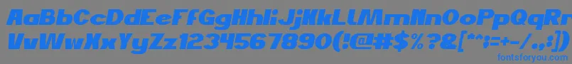 JustDoGoodItalic-fontti – siniset fontit harmaalla taustalla