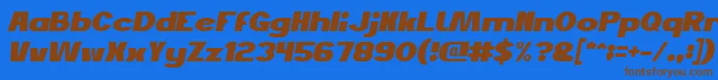 fuente JustDoGoodItalic – Fuentes Marrones Sobre Fondo Azul