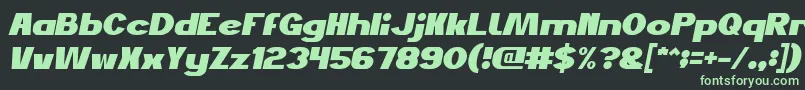 JustDoGoodItalic Font – Green Fonts on Black Background