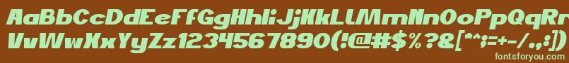 JustDoGoodItalic Font – Green Fonts on Brown Background