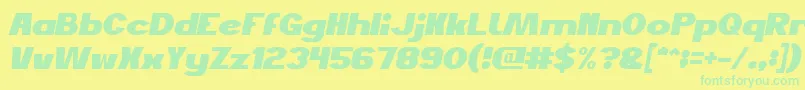 JustDoGoodItalic Font – Green Fonts on Yellow Background