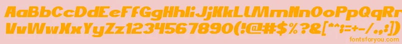 JustDoGoodItalic Font – Orange Fonts on Pink Background