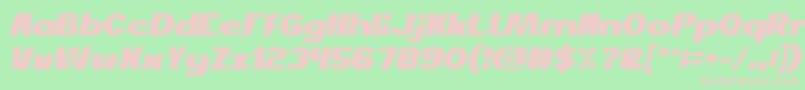JustDoGoodItalic Font – Pink Fonts on Green Background