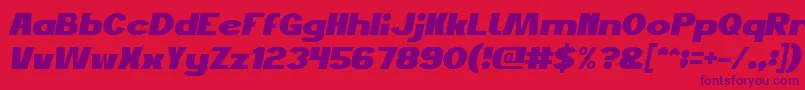 Шрифт JustDoGoodItalic – фиолетовые шрифты на красном фоне