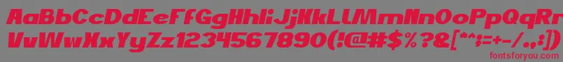 JustDoGoodItalic Font – Red Fonts on Gray Background
