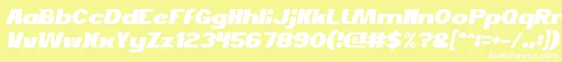 JustDoGoodItalic Font – White Fonts on Yellow Background