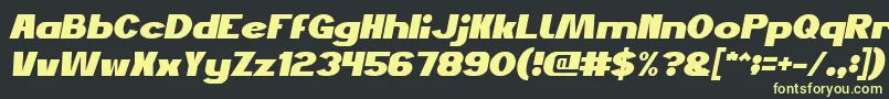 JustDoGoodItalic Font – Yellow Fonts on Black Background