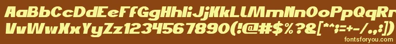 JustDoGoodItalic Font – Yellow Fonts on Brown Background