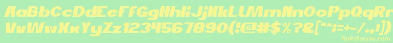 JustDoGoodItalic Font – Yellow Fonts on Green Background