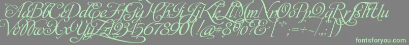 MonplesirScript Font – Green Fonts on Gray Background