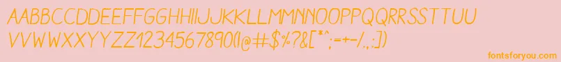 More about AracneRegularItalic Font AracneRegularItalic Font – Orange Fonts on Pink Background